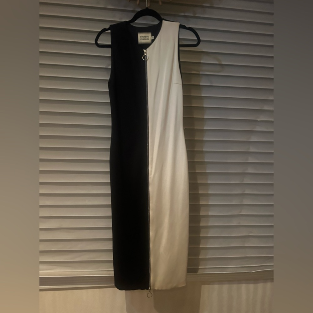 FAUSTO PUGLISI FULL ZIP UP DRESS SIZE 42 NWT